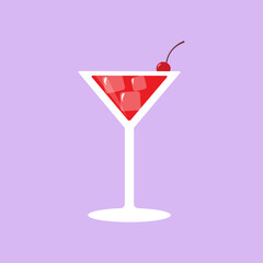 cocktail with cherry