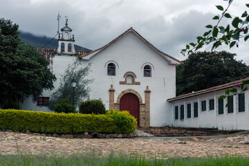 Rincón y arquitectura de la ciudad colonial de Villa de Leyva, en el centro norte de Colombia