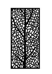 Rectangle leaf texture window frame panel