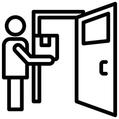 Food Courier Outline Icon