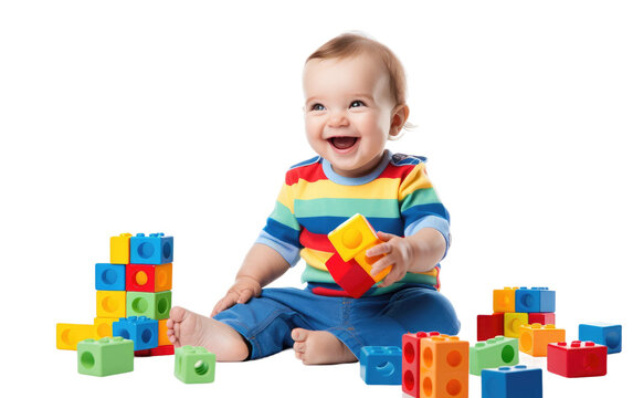 Toothless Charm Baby playing on isolated background