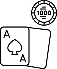 Casino Vector Icon easily modified

