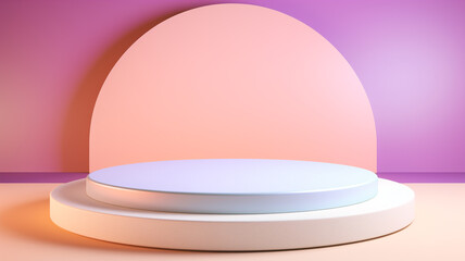 3d luxury pink podium for your luxury product.Generative AI