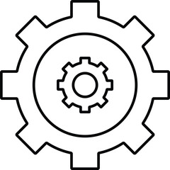 Cogwheel Vector Icon easily modified

