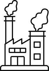 Nuclear plant Vector Icon easily modified

