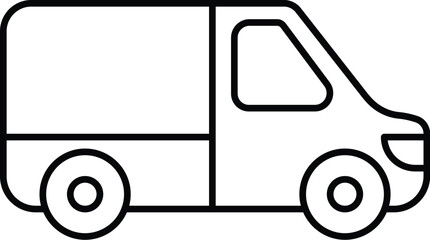 Truck Vector Icon easily modified

