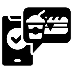 Food Ordering Glyph Icon