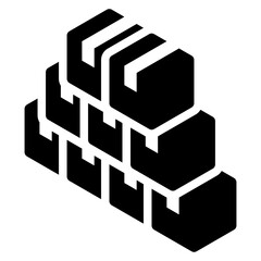 Boxes Glyph Icon