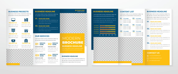 business brochure template modern and minimalist style editable vector design