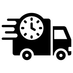 Fast Delivery Glyph Icon
