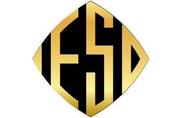 ESD, ES, SD, logo. Abstract initial monogram letter alphabet logo design