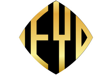 EYD, EY, YD, logo. Abstract initial monogram letter alphabet logo design