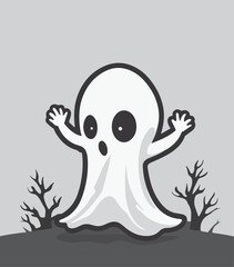 spooky Halloween ghost