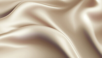 Smooth elegant cream silk fabric background. Textile texture.