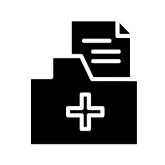Obraz premium Medical History Folder Icon