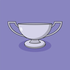 Ceramic Goblet Vector Icon Illustration with Outline for Design Element, Clip Art, Web, Landing page, Sticker, Banner. Flat Cartoon Style