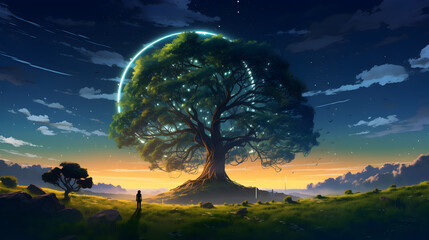 Background image, wallpaper, beautiful trees, fantasy style