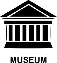 museum icon vector symbol design illustration