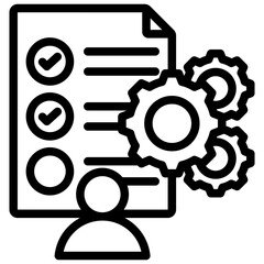 Fototapeta premium Strategic Technique Outline Icon