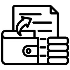 Expense Tracking Outline Icon