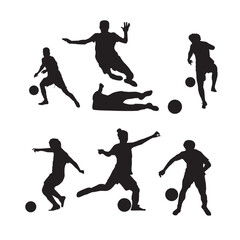 Collection of Football Sports silhouettes
