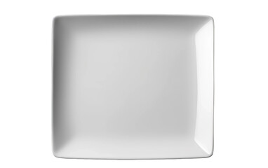 Square Elegance plate on isolated background