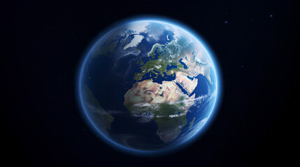 Fototapeta premium The Earth from space showing all they beauty. Extremely detailed image