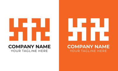 Obraz premium Creative modern minimal monogram business logo design template