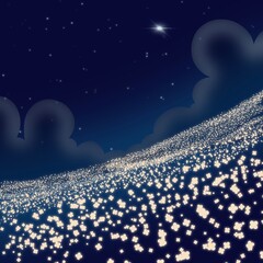 Mountain of flowers in summer