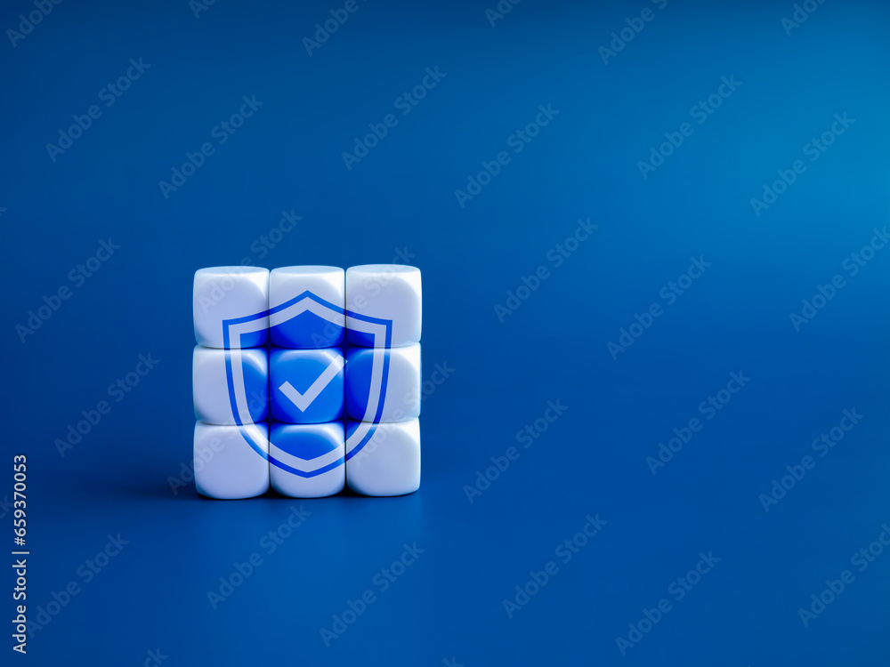 Poster personal data protection and cyber security network system of internet, technology concepts. digital