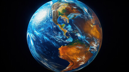 Fototapeta na wymiar photo of earth from space Generative AI