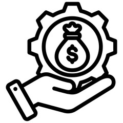 Wealth Management Outline Icon
