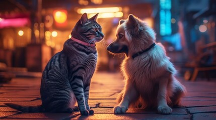 Obraz premium Adorable Canine Portraits: Husky, Samoyed, Akita, and More! Capture the Cuteness of Happy, Purebred Dogs in this Funny and Charming Collection!, generative AI
