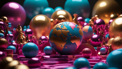 christmas balls and lights