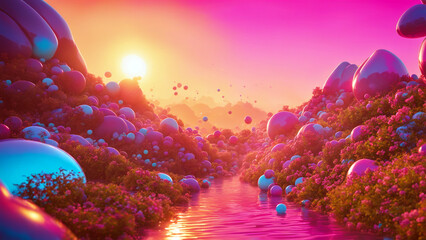 landscape with earth