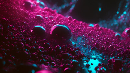 water drops on purple background