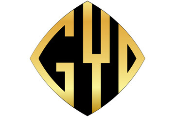 GYD, GY, YD, logo. Abstract initial monogram letter alphabet logo design