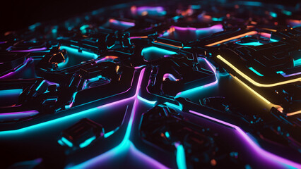 blue circuit board background