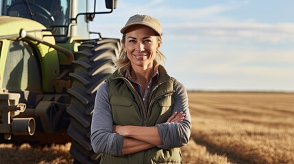 Older female farmer smiling