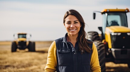 Female farmer smiling - Powered by Adobe