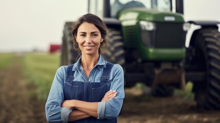 Female farmer smiling