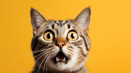 Fototapeta premium portrait of a amazed cat