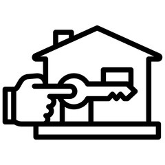 Home Ownership Outline Icon