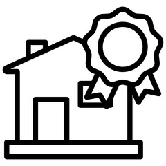 Home Warranty Outline Icon