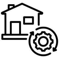 Property Management Outline Icon