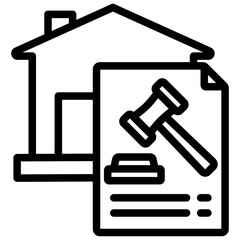 Foreclosure Outline Icon