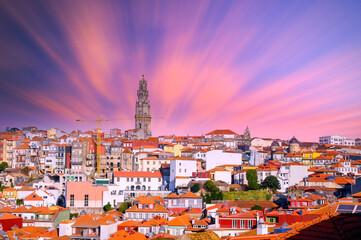 Cityscape and urban skyline in Porto, Portugal - obrazy, fototapety, plakaty