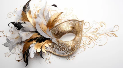 Gordijnen carnival mask isolated on white © RDO