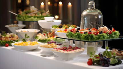 catering buffet table
