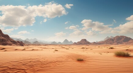 sand dunes in the desert, desert with desert sand, desert scene with sand, sand in the desert, wind in the desert - obrazy, fototapety, plakaty